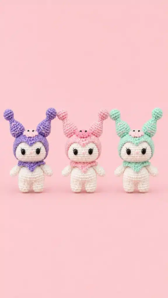 Kuromi Amigurumi Pattern crochet project crochet project detail 2