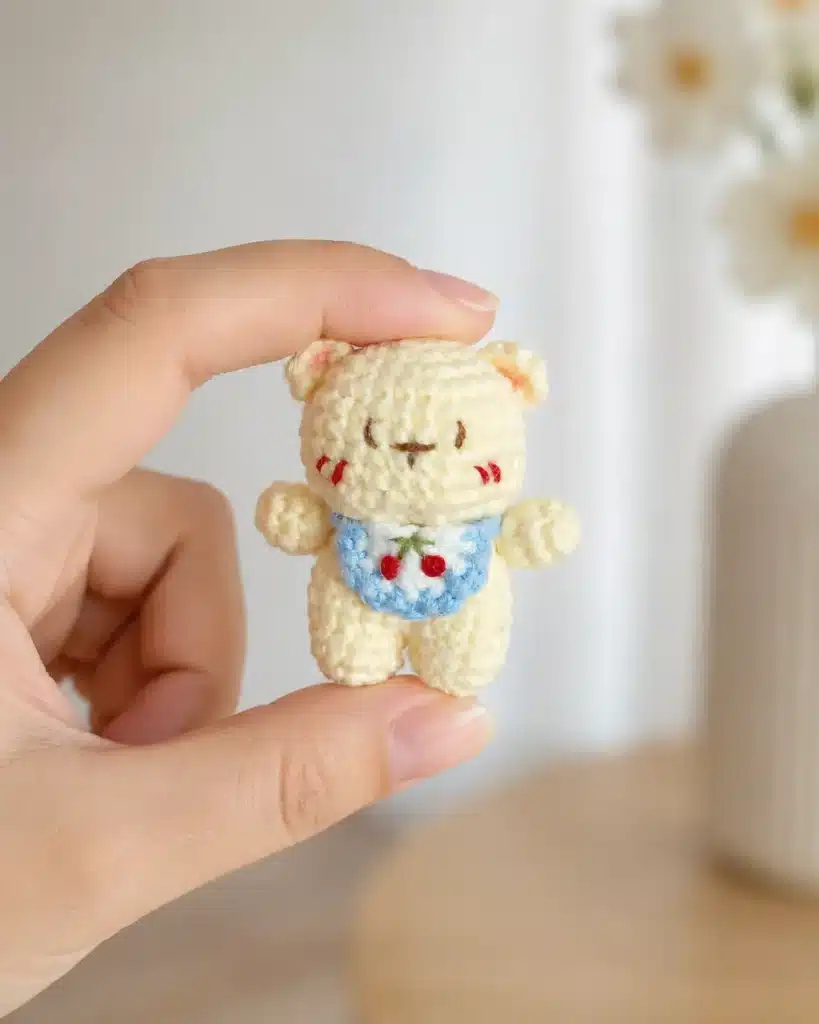 little bear with cherry bib crochet pattern crochet project crochet project detail 1