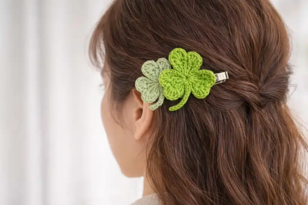 lucky three-leaf clover crochet pattern crochet project crochet project detail 1