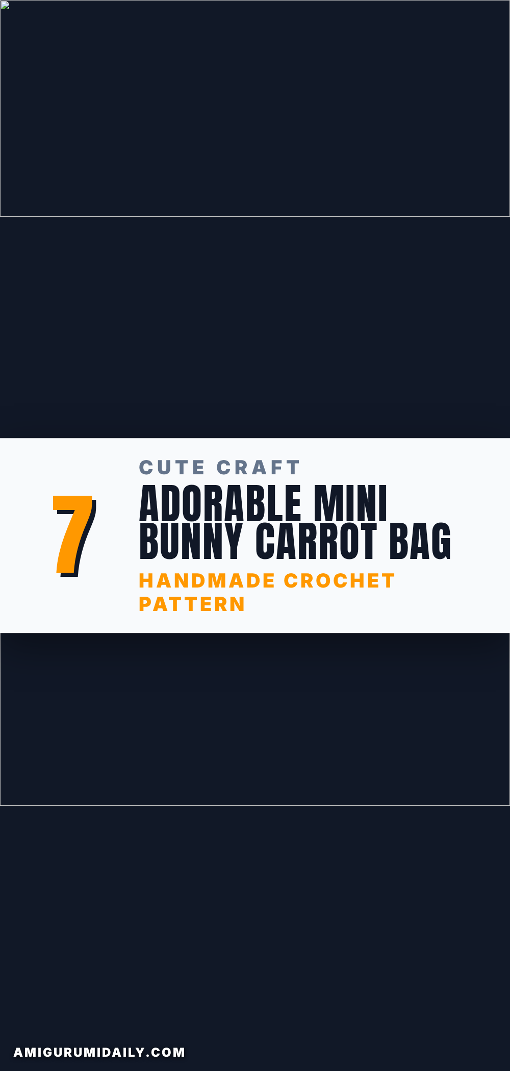 mini bunny with carrot bag crochet pattern