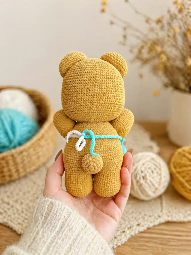 mini butter bear amigurumi pattern crochet project crochet project detail 3