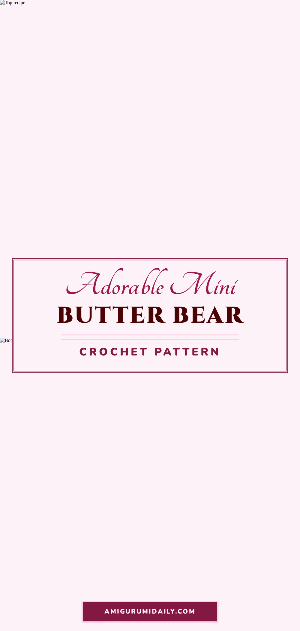 mini butter bear amigurumi pattern crochet pattern