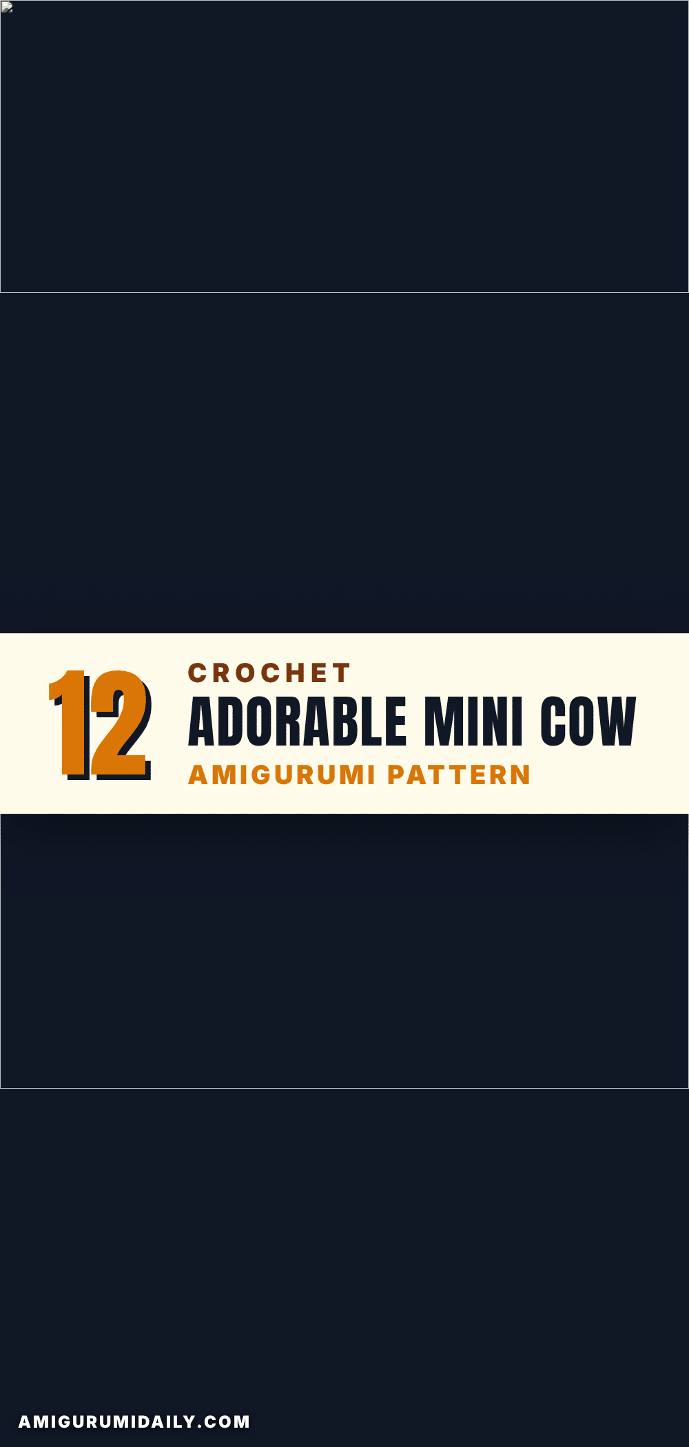 mini cow amigurumi pattern crochet pattern