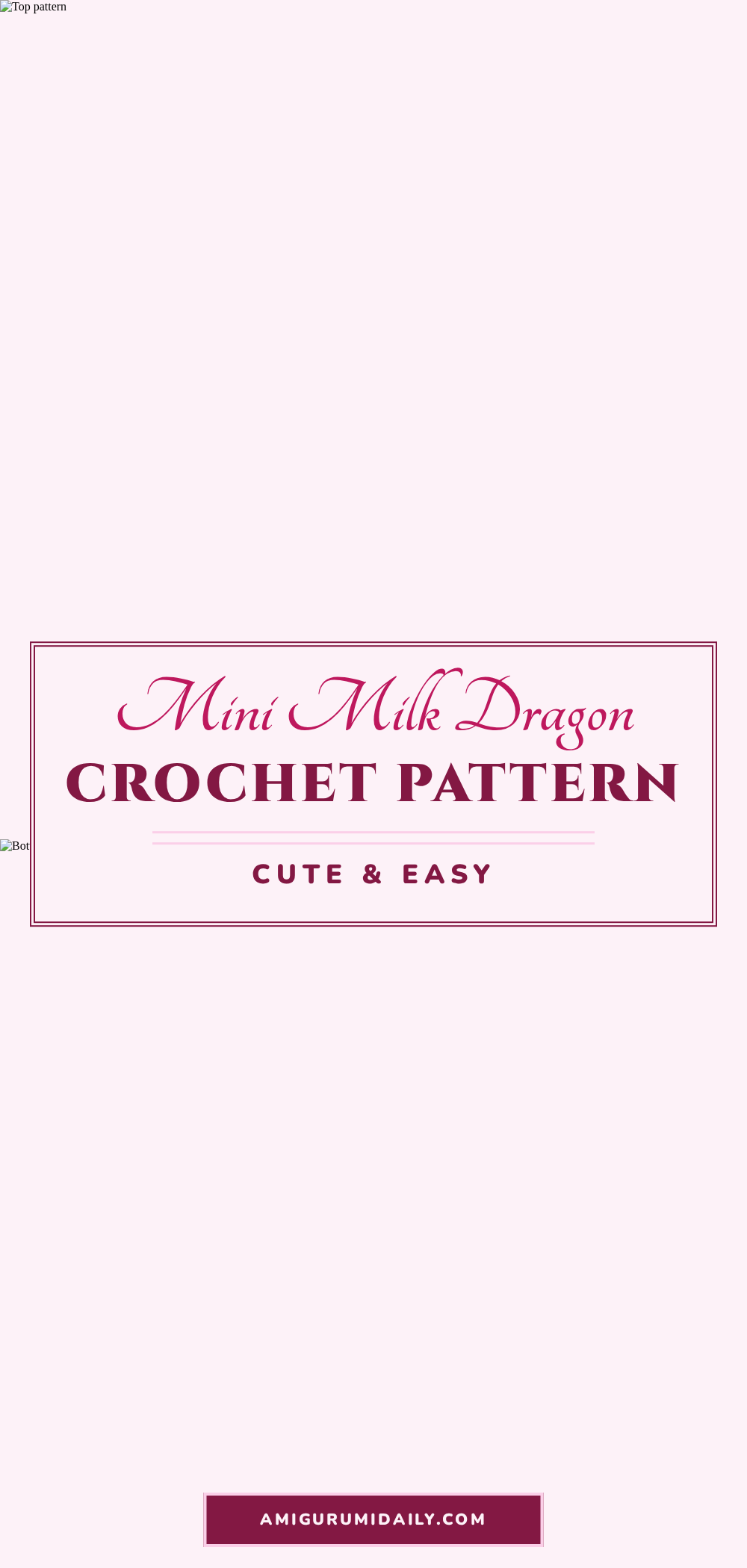 mini milk dragon crochet pattern crochet pattern