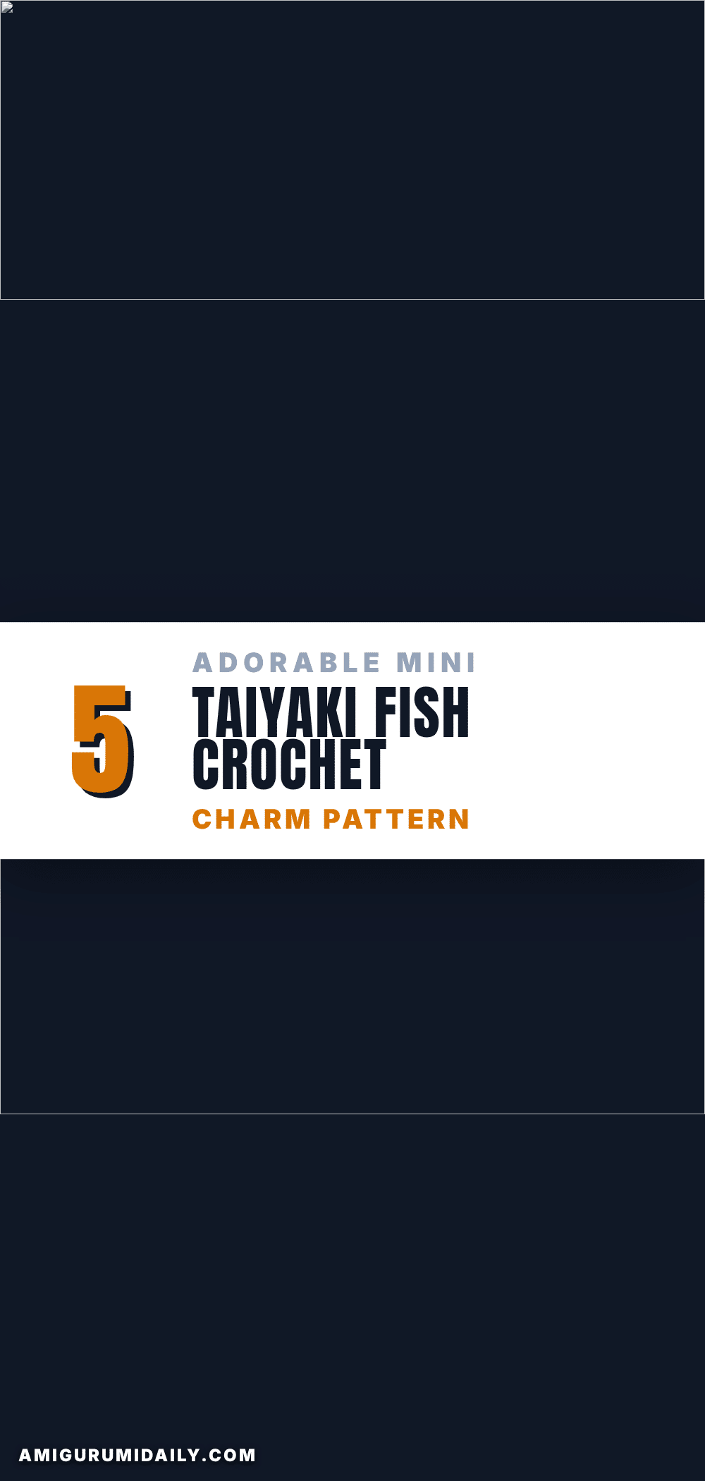 Mini Taiyaki Fish Crochet Charm crochet pattern