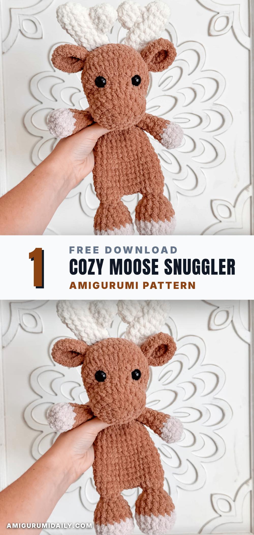 moose snuggler crochet pattern