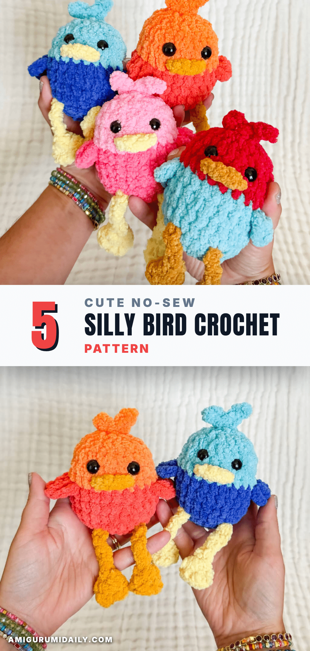 no sew silly bird crochet pattern