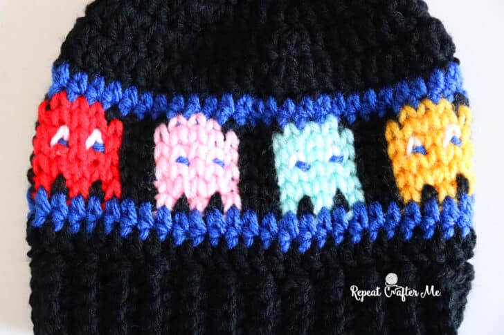 pac man ghost crochet hat pattern crochet project crochet project detail 2