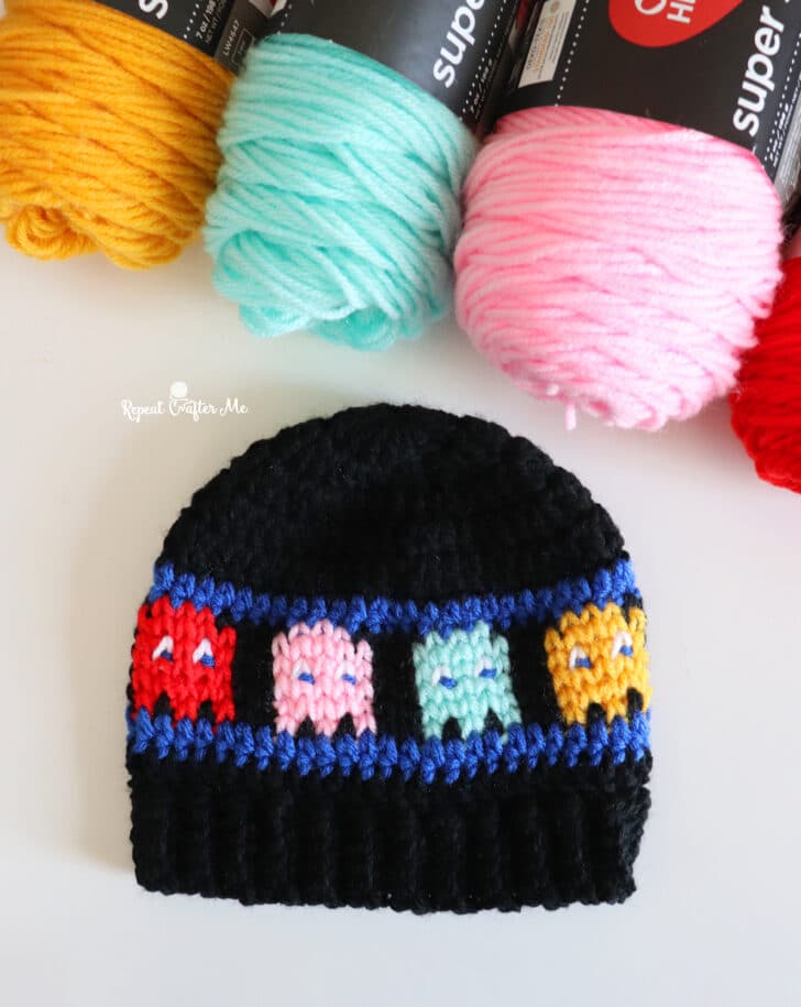 pac man ghost crochet hat pattern crochet project crochet project detail 3