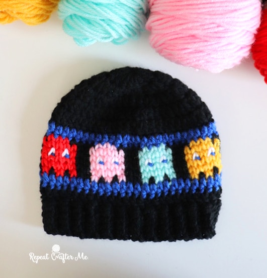 pac man ghost crochet hat pattern crochet project crochet project detail 5