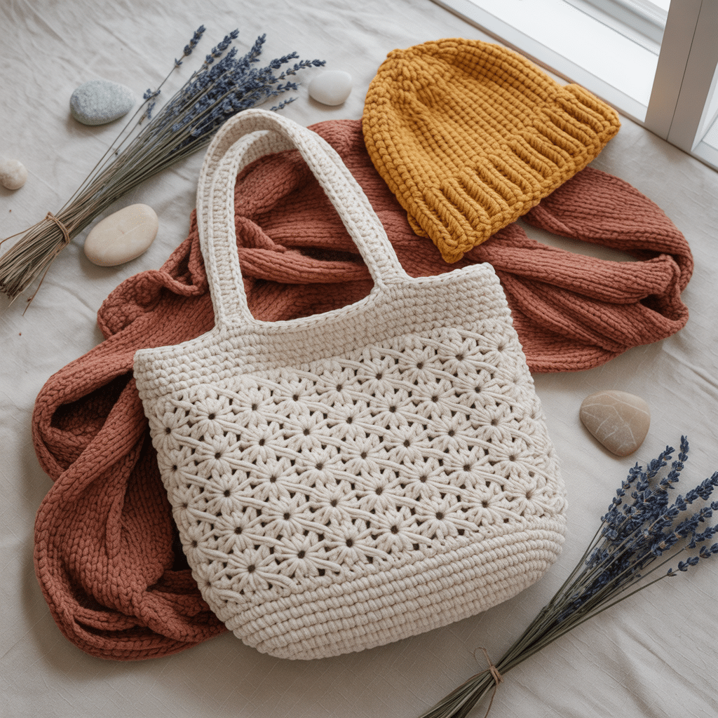 Crochet accessories bag