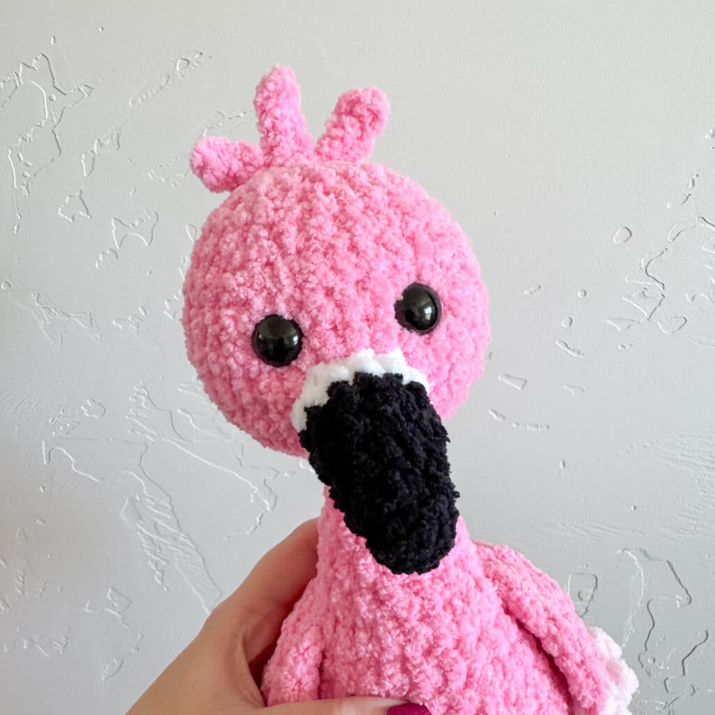 plush flamingo crochet pattern crochet project crochet project detail 3