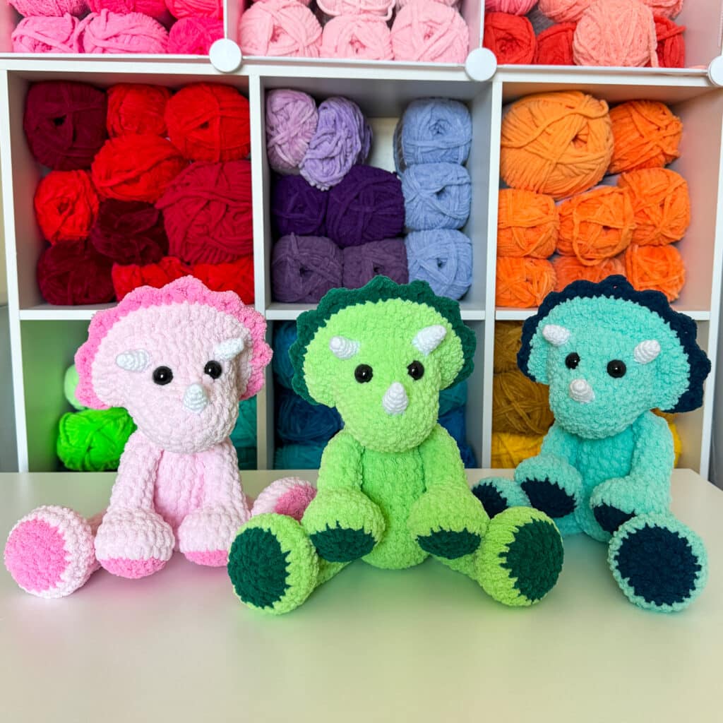 plush triceratops crochet pattern crochet project crochet project detail 8