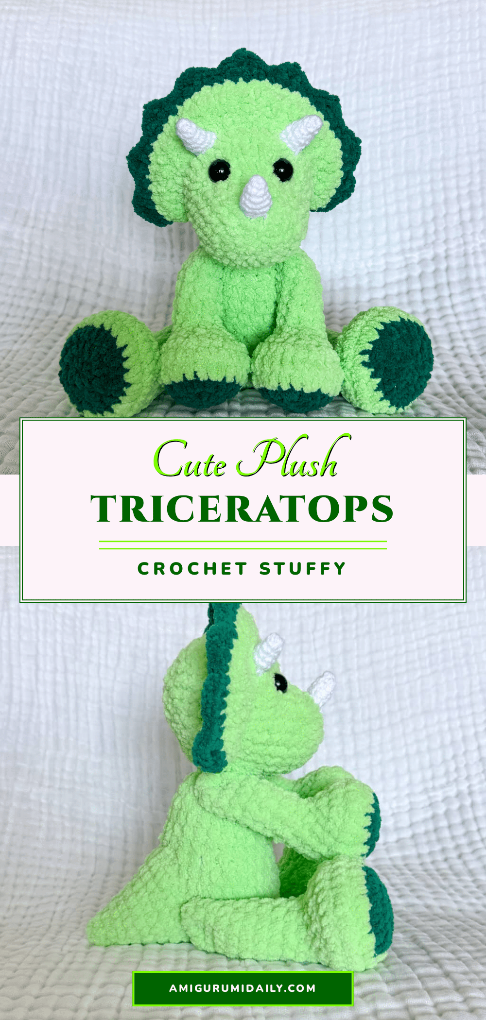 plush triceratops crochet pattern crochet pattern