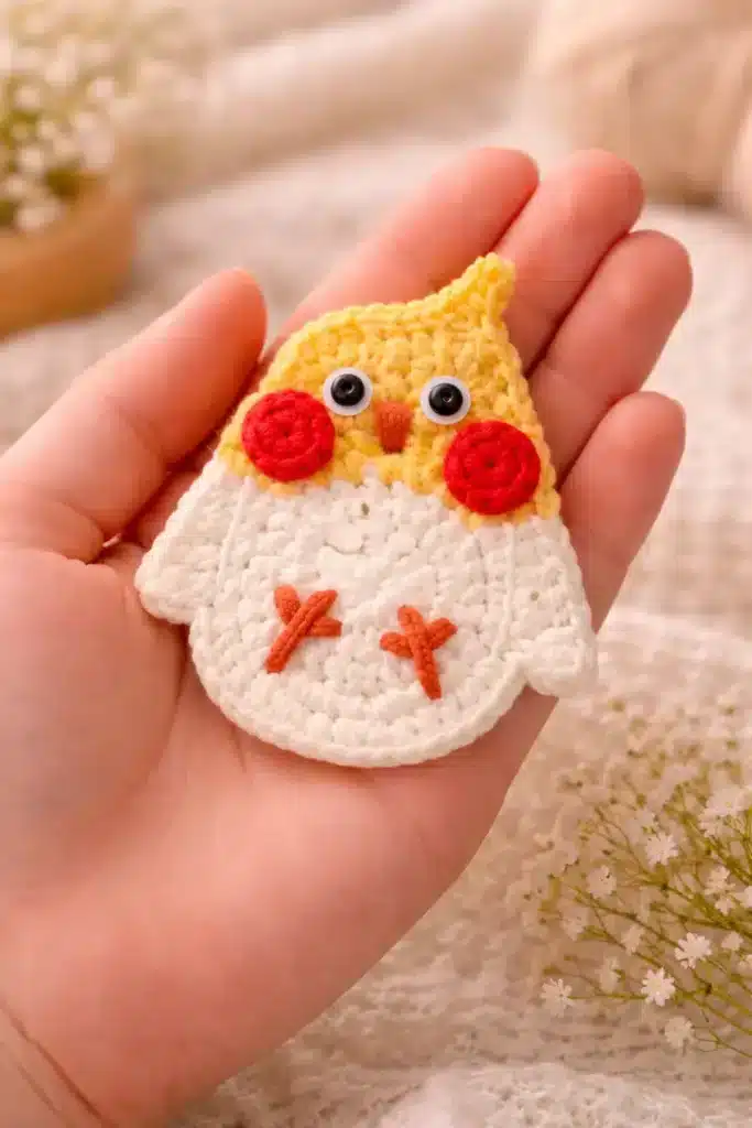 round cockatiel applique crochet project crochet project detail 1
