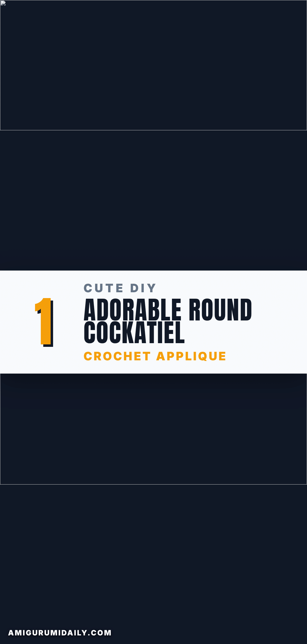 round cockatiel applique crochet pattern