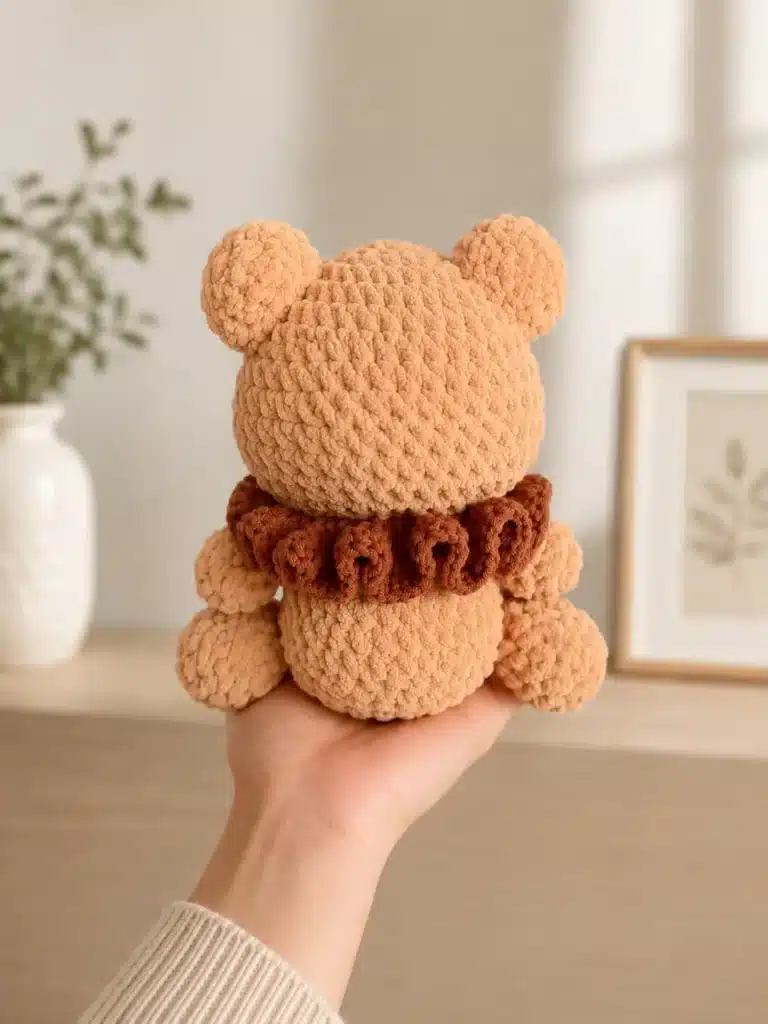 ruffled collar teddy bear crochet project crochet project detail 3
