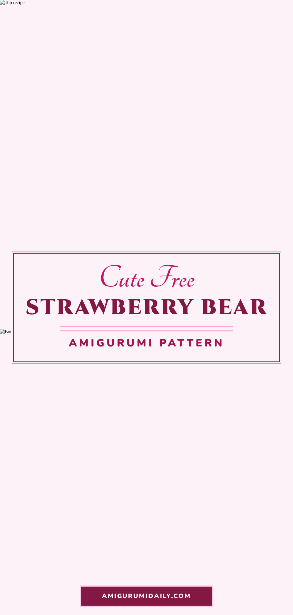 strawberry bear amigurumi crochet pattern