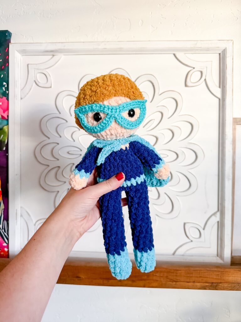 superhero doll crochet pattern - featured image