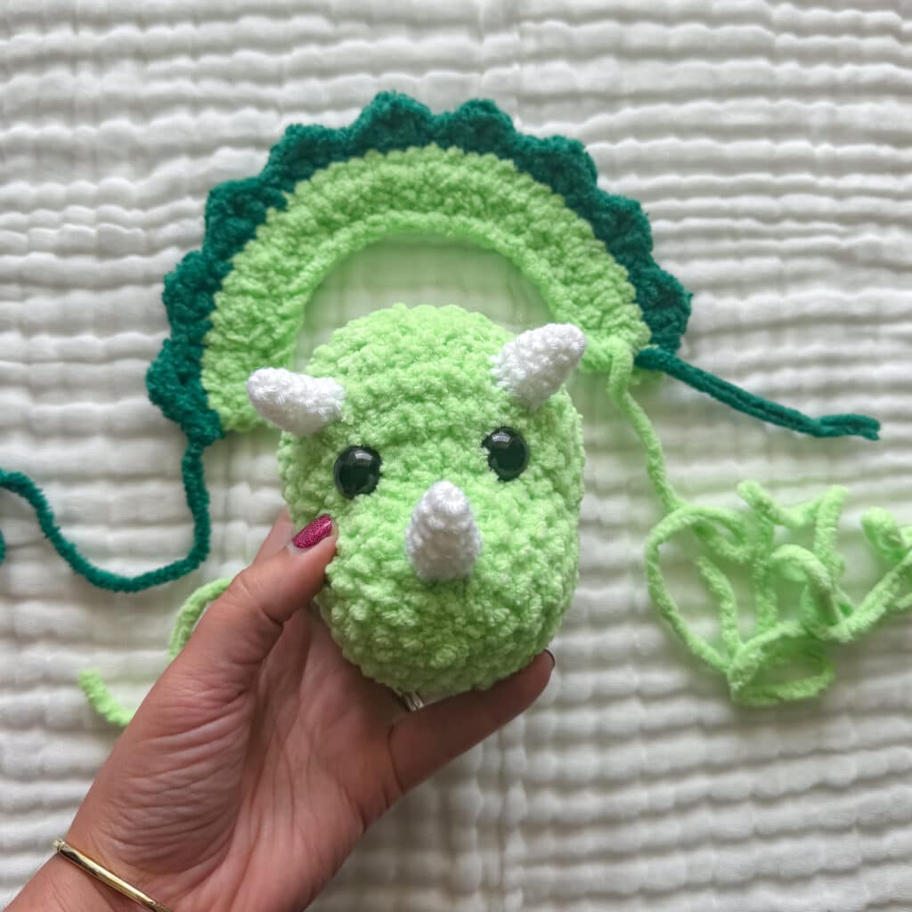 triceratops snuggler crochet project crochet project detail 14