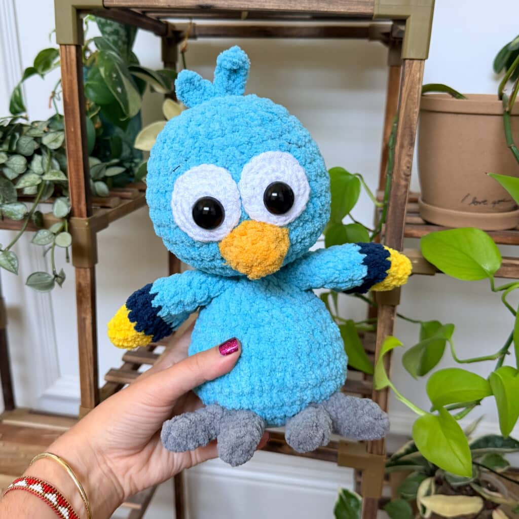 tropical bird amigurumi crochet project crochet project detail 3