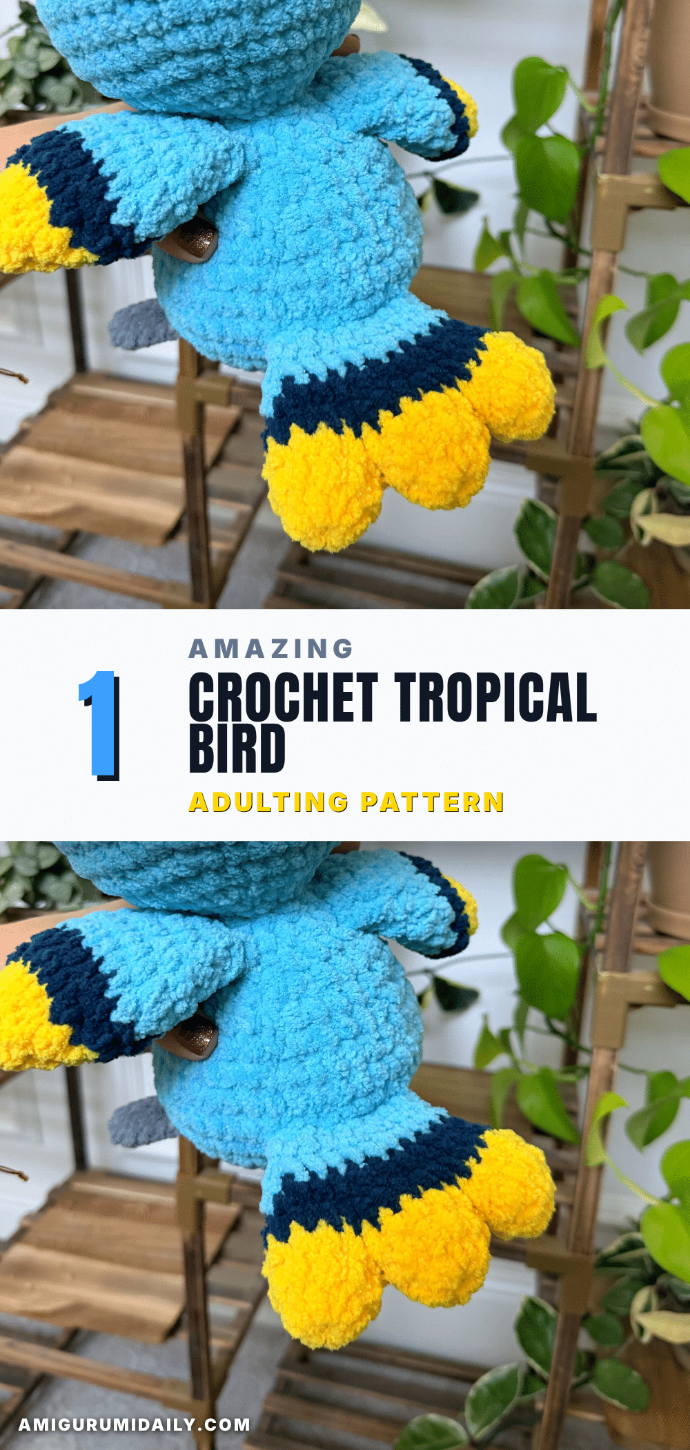 tropical bird amigurumi crochet pattern