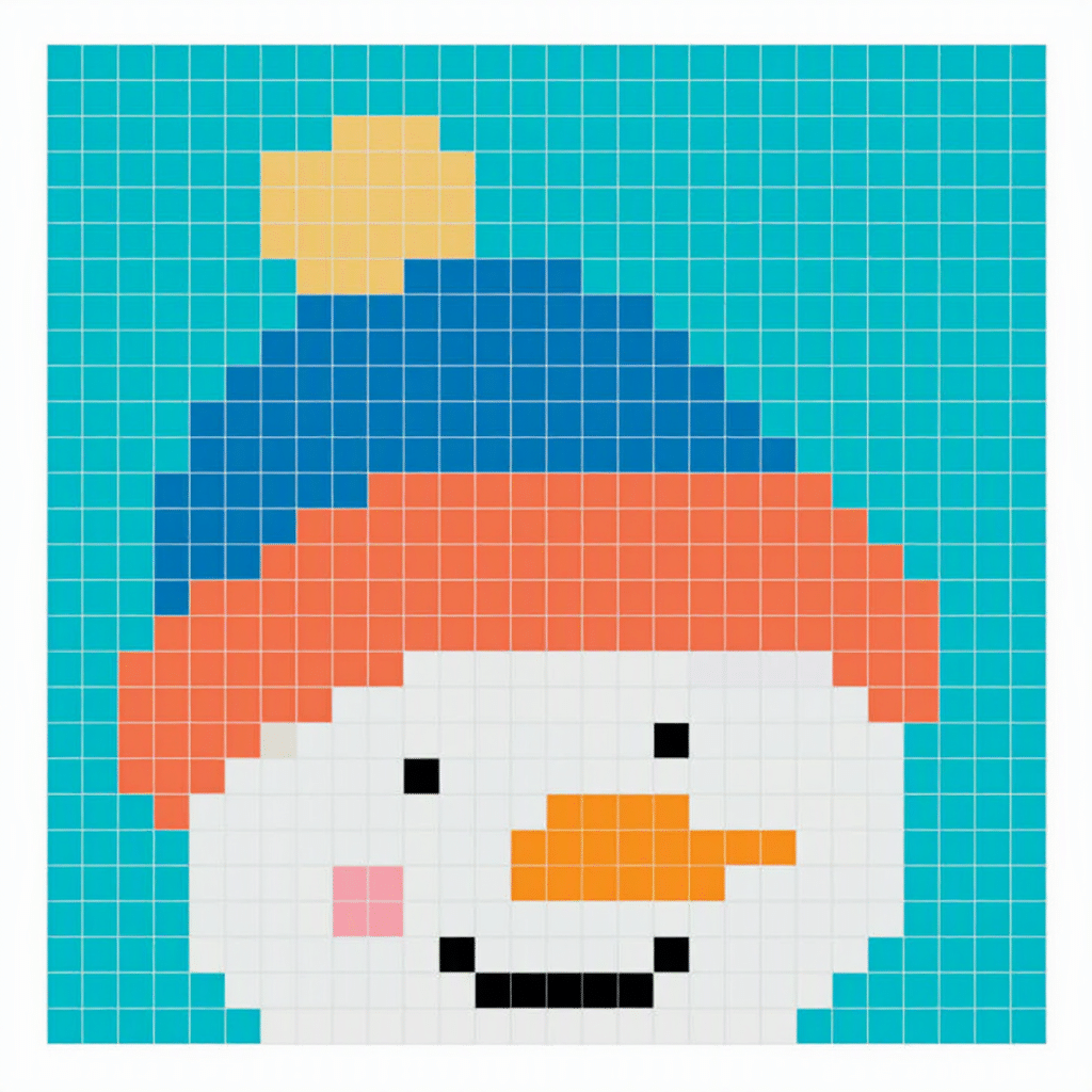 c2c snowman square crochet project crochet project detail 6