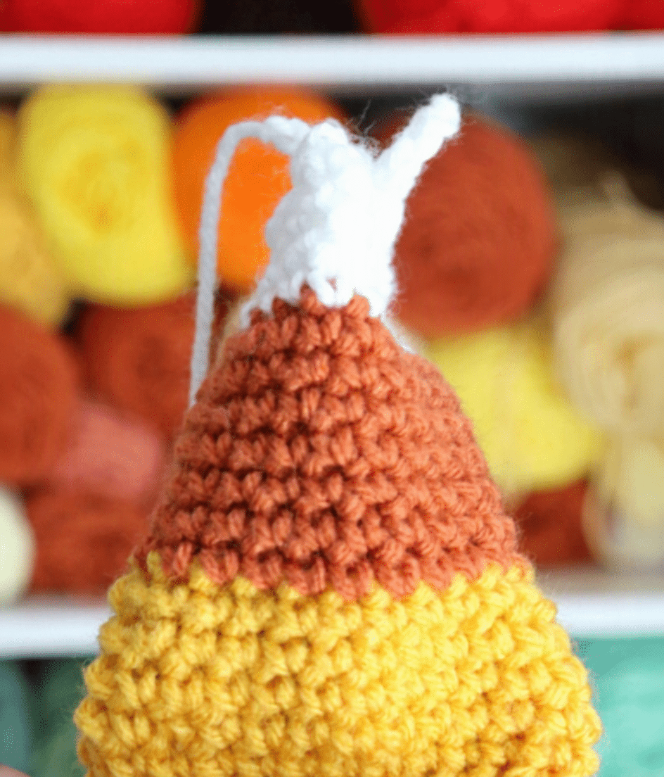 candy corn treat pouch crochet project crochet project detail 4