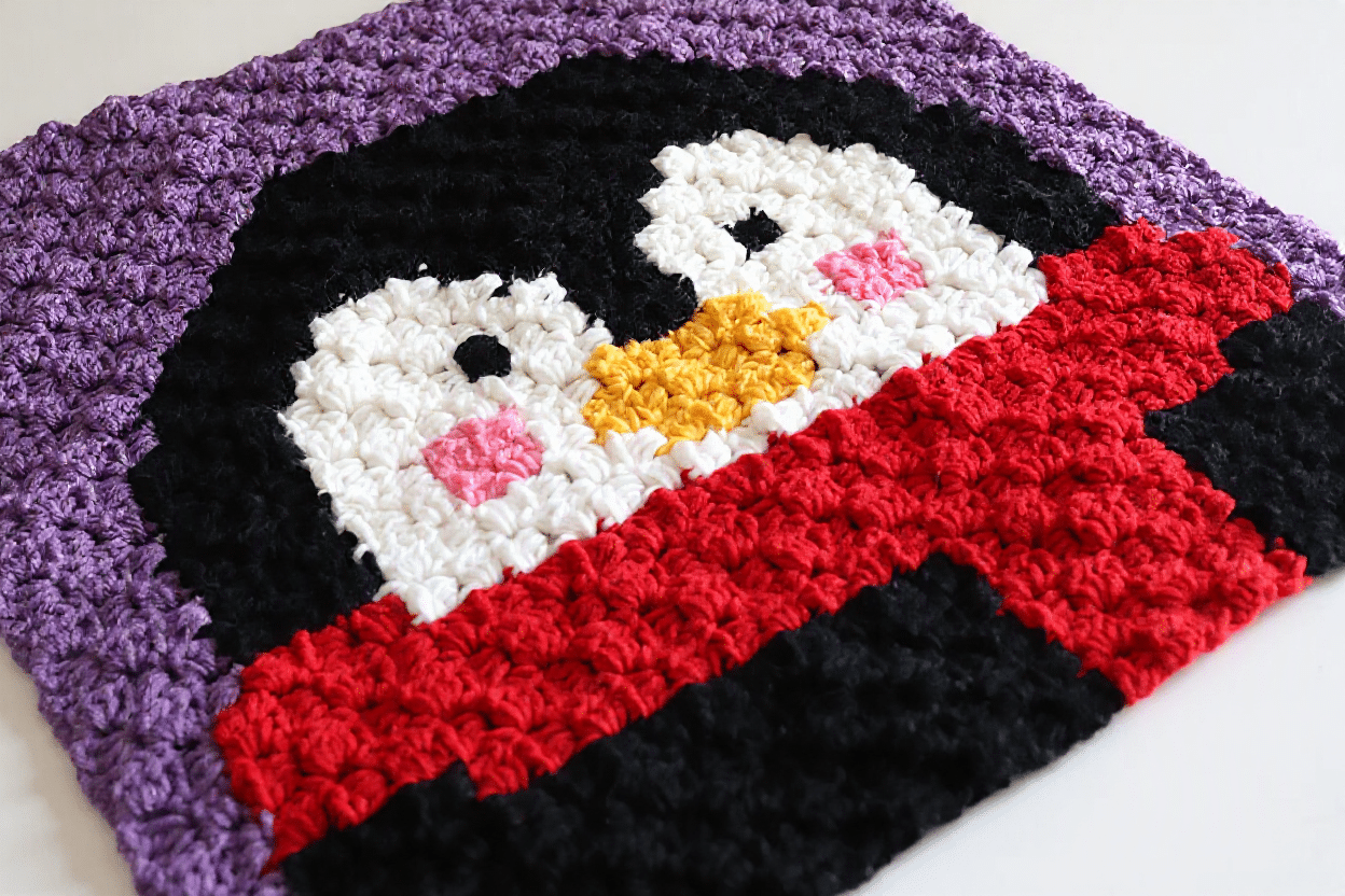 christmas penguin c2c crochet square crochet project crochet project detail 3