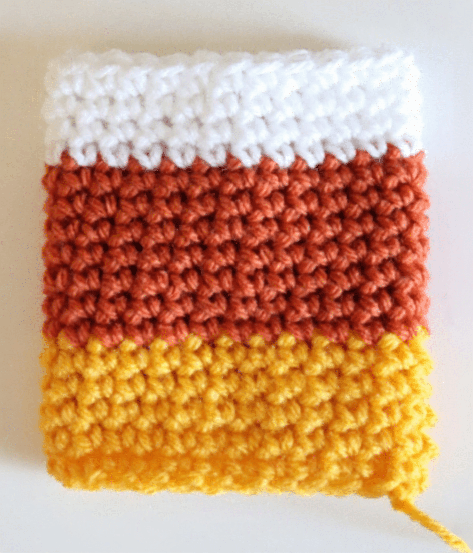 crochet candy corn treat pouch crochet project crochet project detail 5