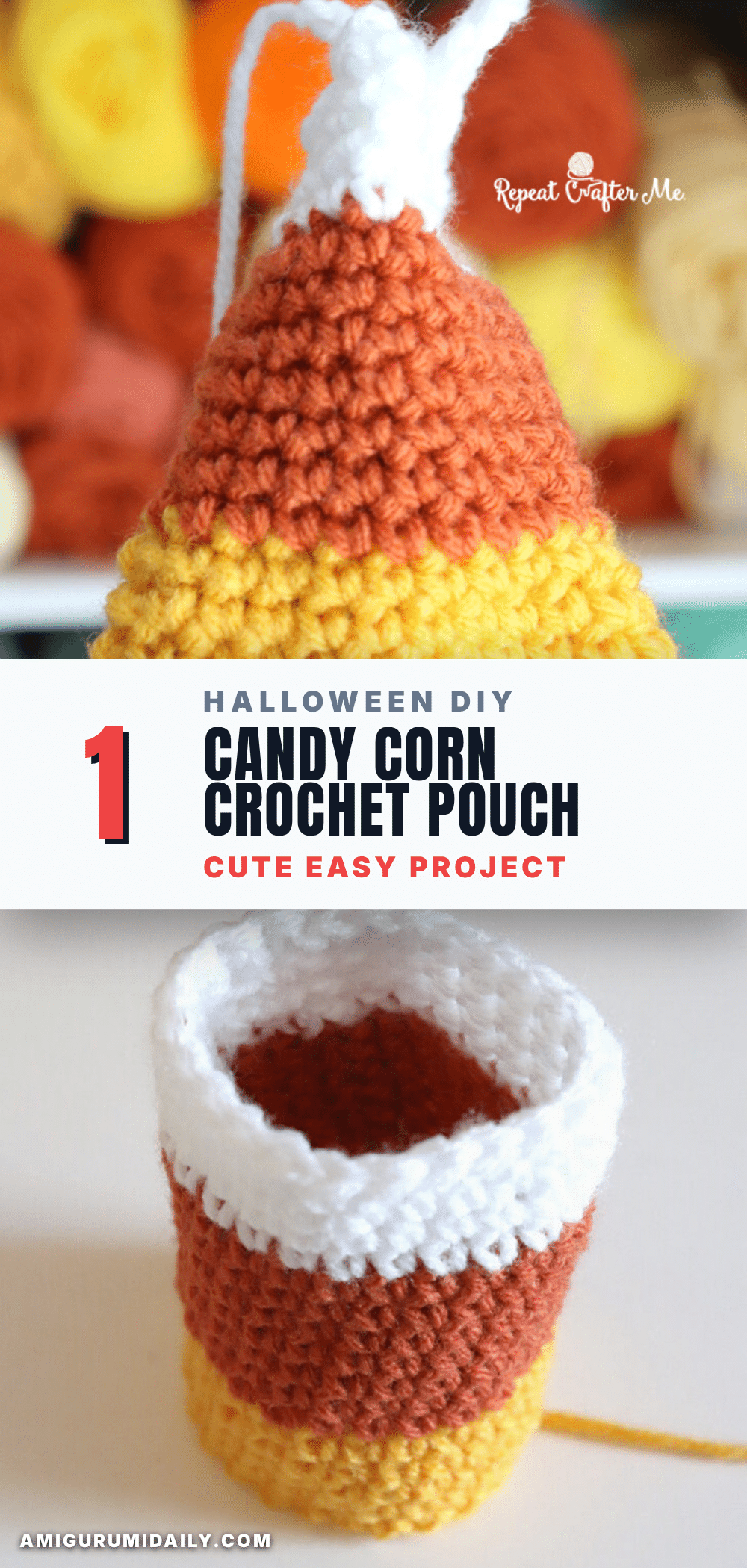 crochet candy corn treat pouch crochet pattern