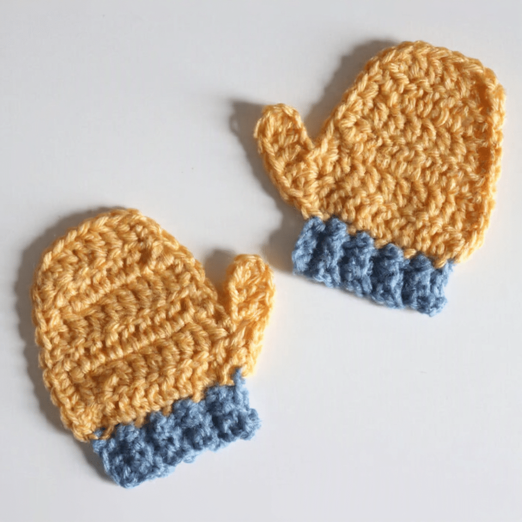 crochet mittens applique crochet project crochet project detail 1