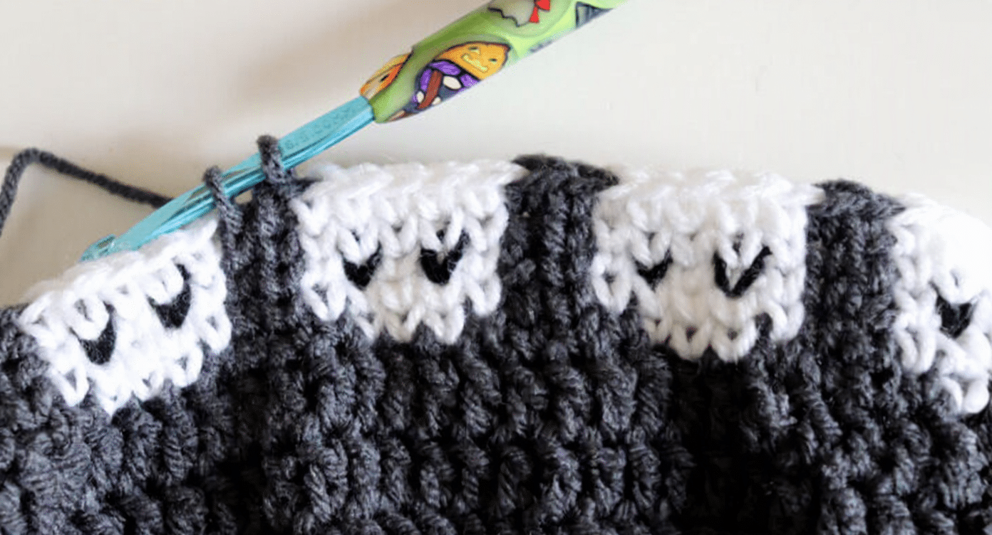 Ghosts in a Row Crochet Hat crochet project crochet project detail 12