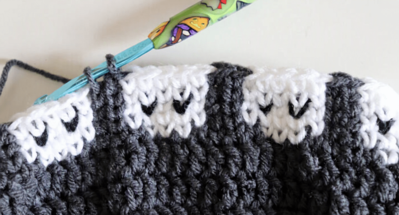 ghosts in a row crochet hat crochet project crochet project detail 12