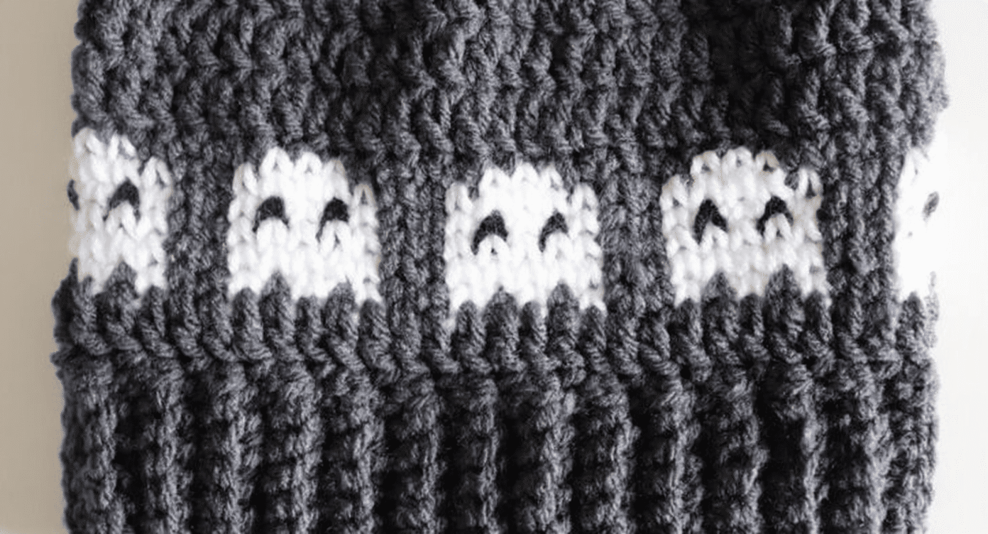 ghosts in a row crochet hat crochet project crochet project detail 15
