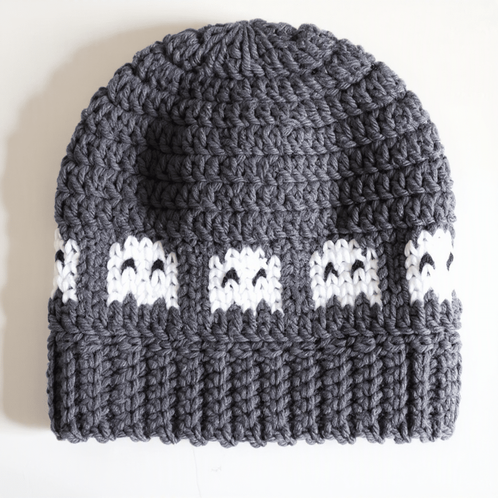 Ghosts in a Row Crochet Hat crochet project crochet project detail 4