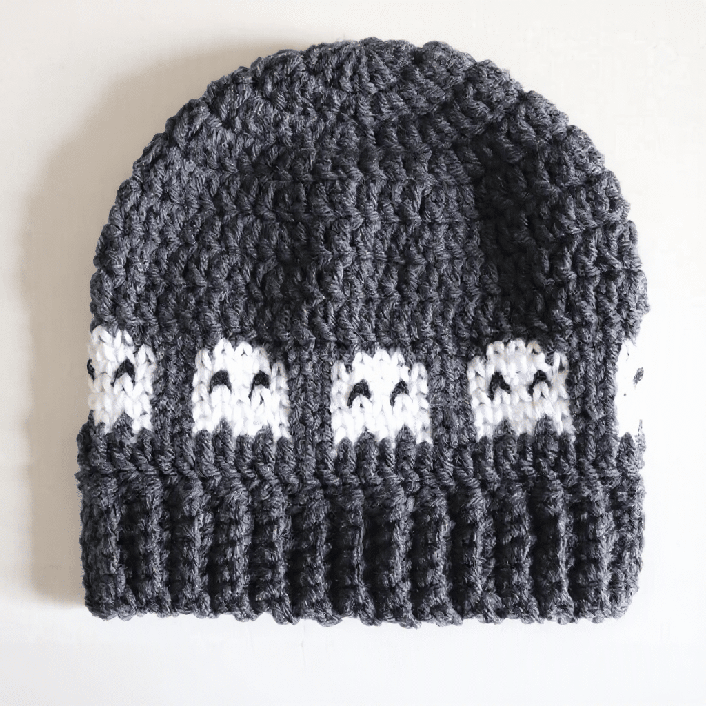 ghosts in a row crochet hat crochet project crochet project detail 4