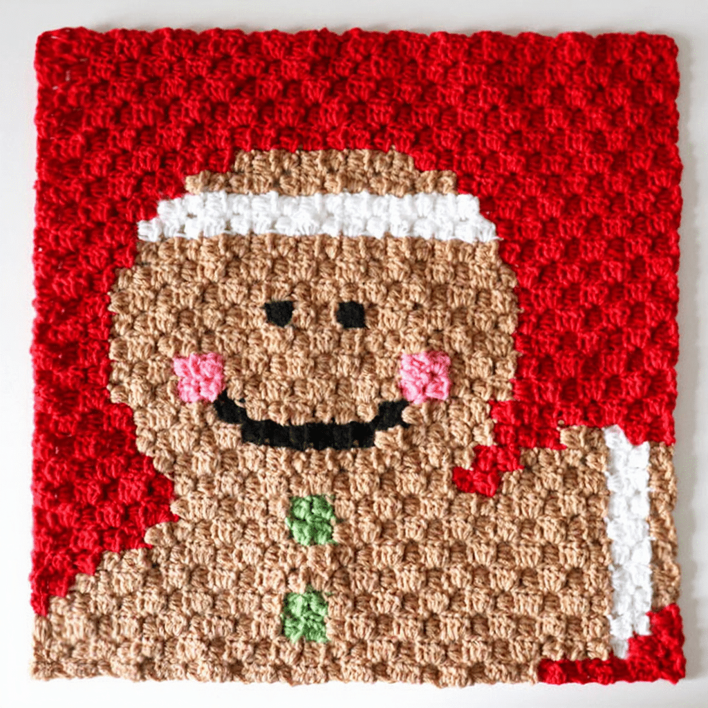 gingerbread c2c crochet square crochet project crochet project detail 2