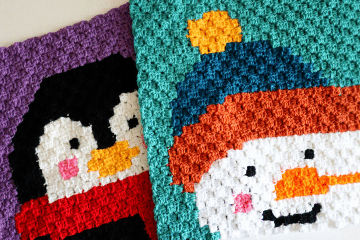 gingerbread man c2c square crochet project crochet project detail 4