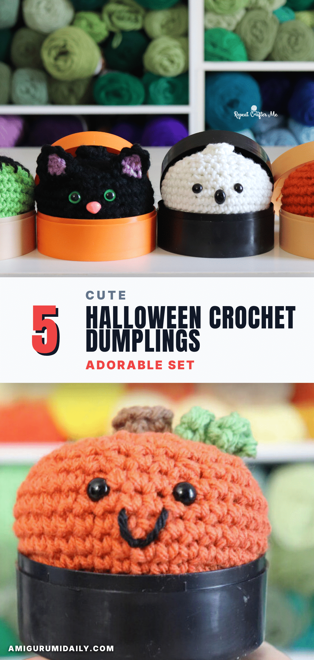 halloween crochet dumplings crochet pattern