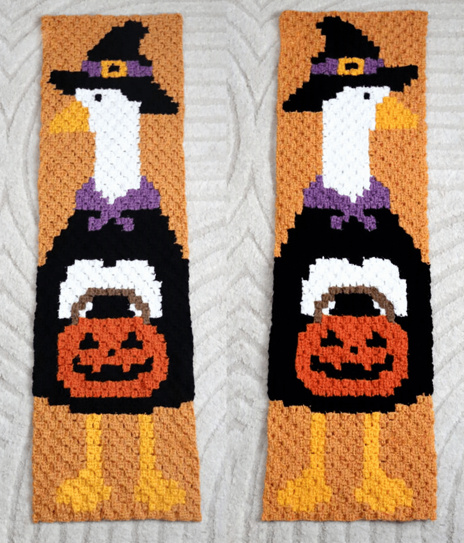 halloween porch goose c2c crochet panel crochet project crochet project detail 3