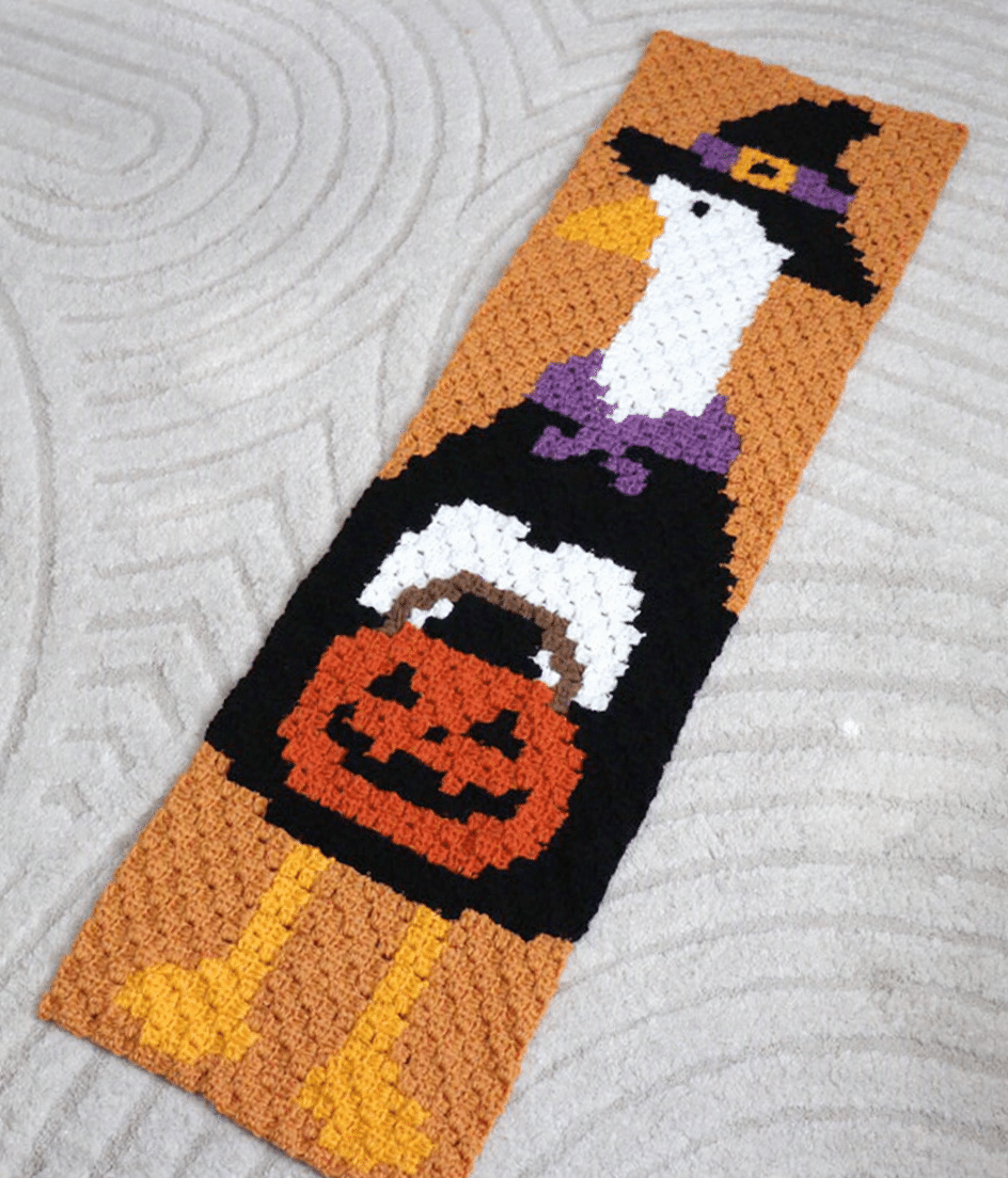 halloween porch goose c2c crochet panel crochet project crochet project detail 4