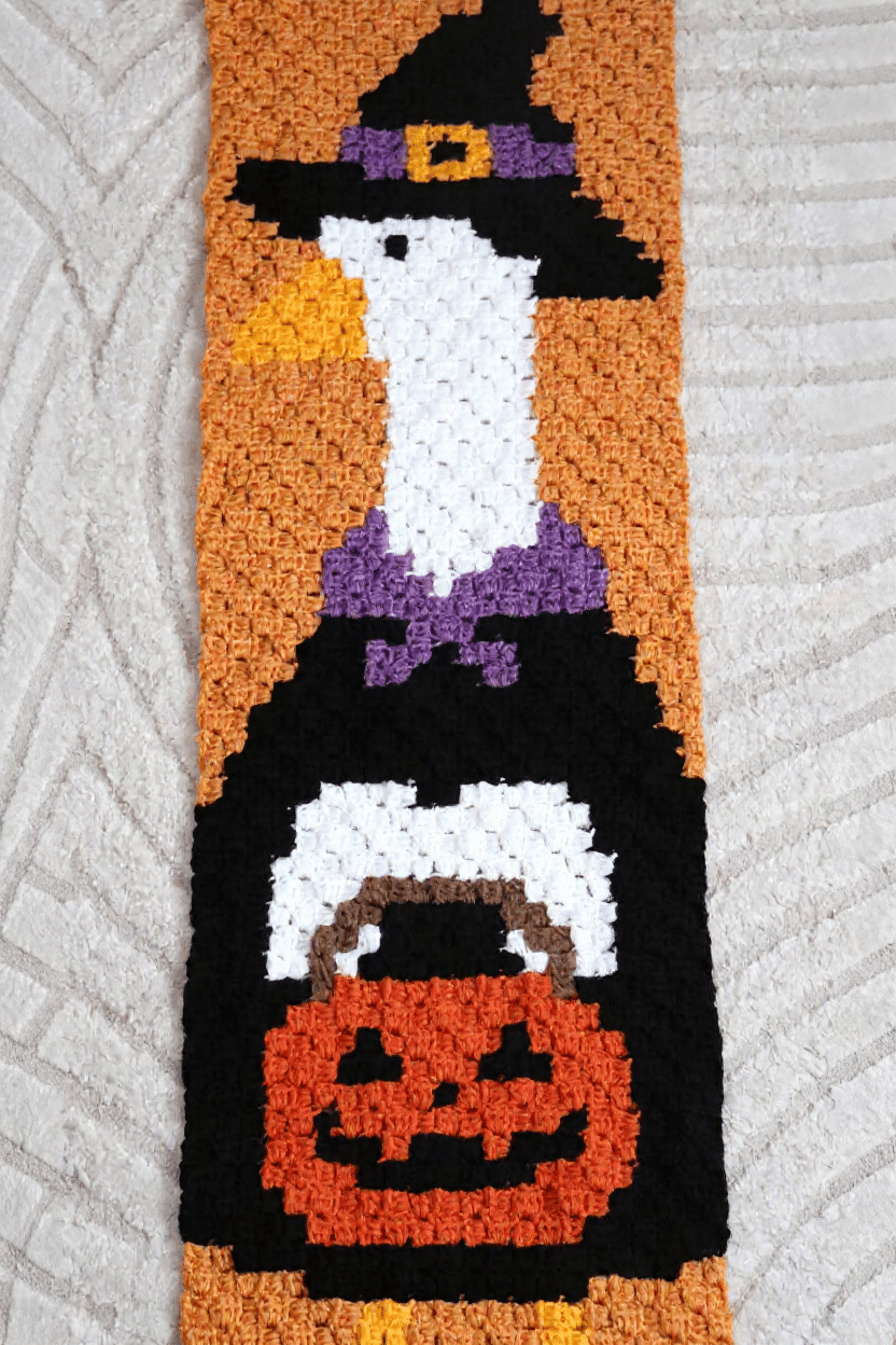 halloween porch goose c2c crochet panel crochet project crochet project detail 6