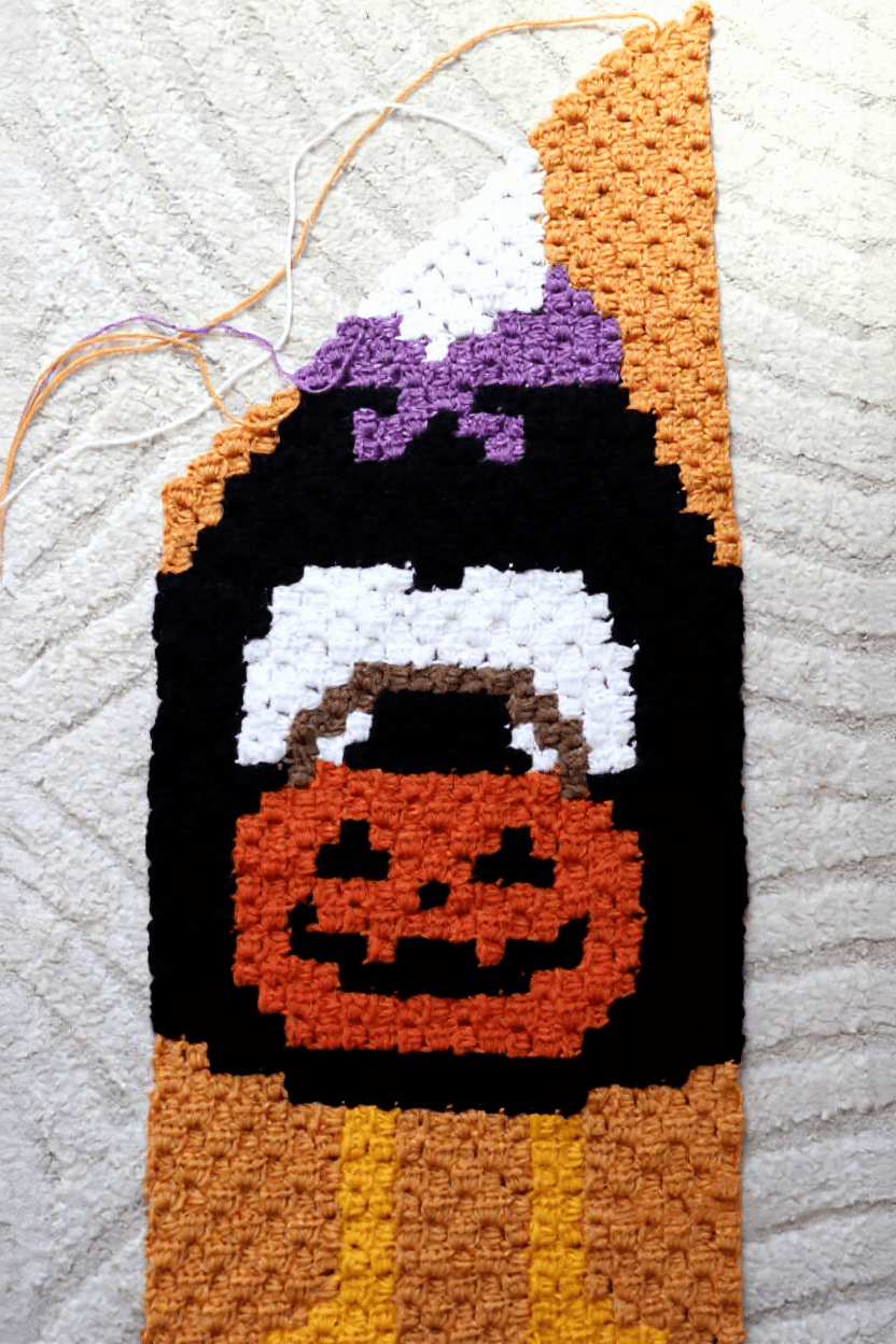 halloween porch goose c2c crochet panel crochet project crochet project detail 8
