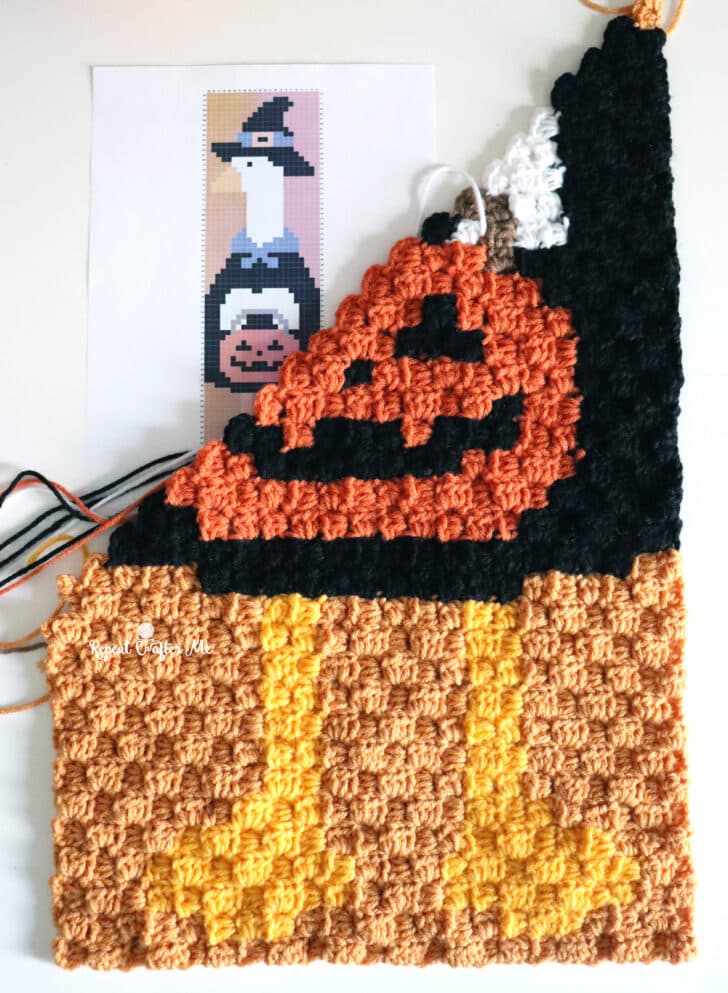 halloween porch goose c2c crochet panel crochet project crochet project detail 9