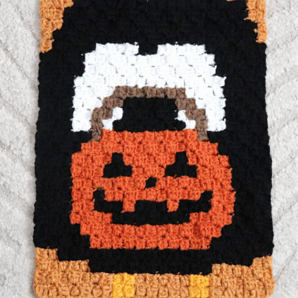 Halloween Porch Goose C2C Crochet Pattern crochet project crochet project detail 1