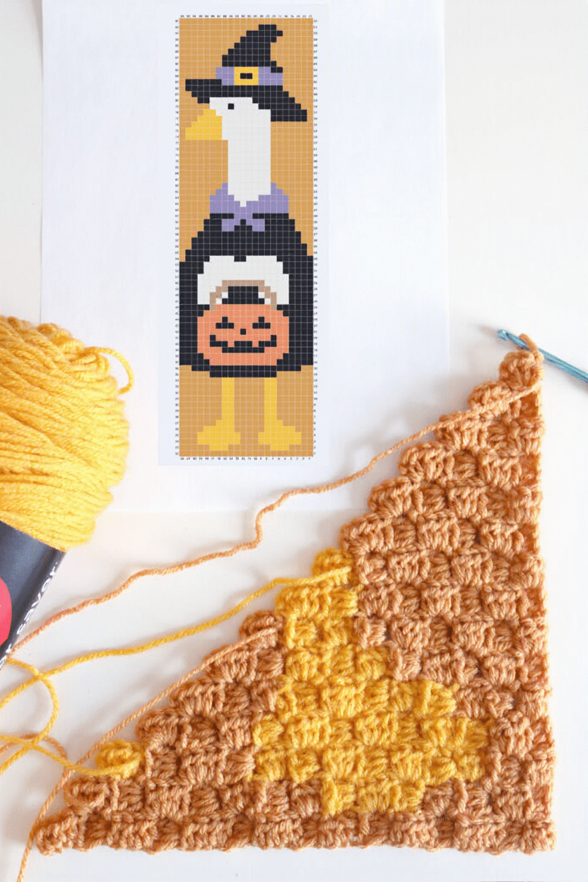 Halloween Porch Goose C2C Crochet Pattern crochet project crochet project detail 7
