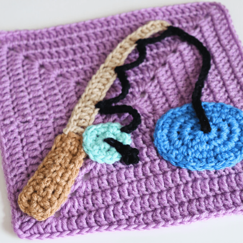 ice fishing pond applique crochet project crochet project detail 2