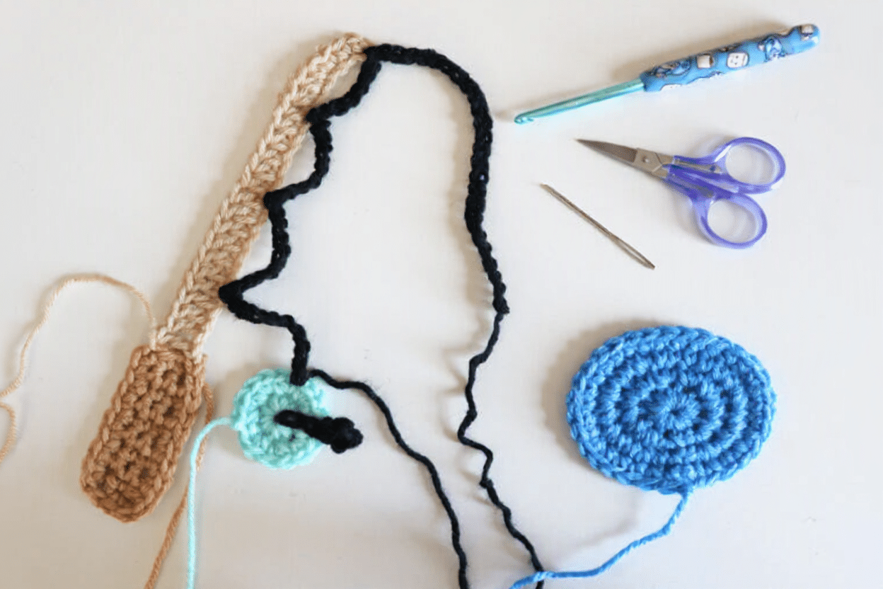 ice fishing pond applique crochet project crochet project detail 4