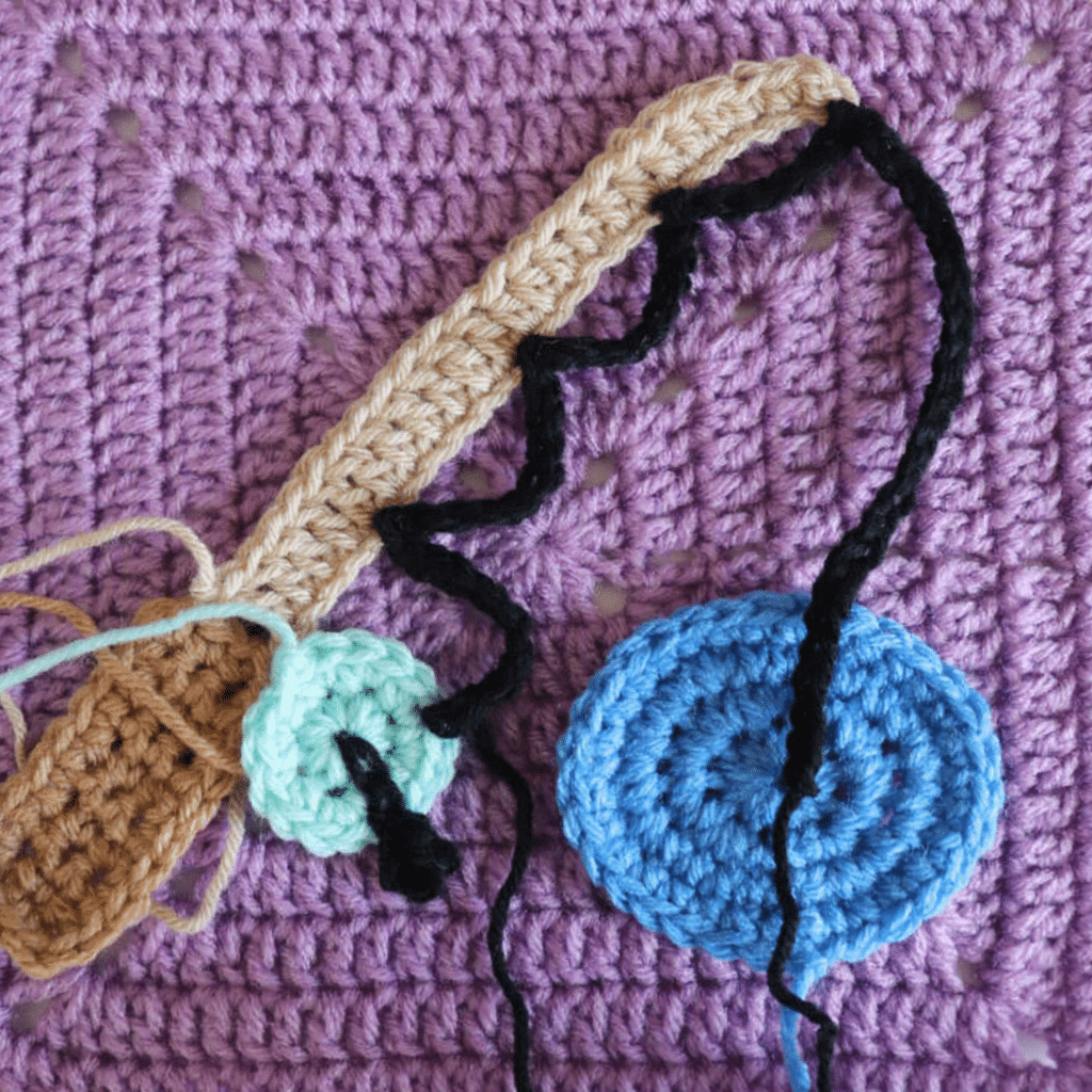 ice fishing pond appliqué crochet project crochet project detail 7